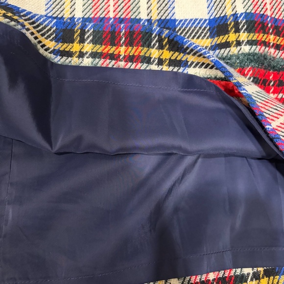 J.Crew Plaid Mini Skirt – Red Blue Cream – Classic Preppy – Size 18 - Picture 4 of 6